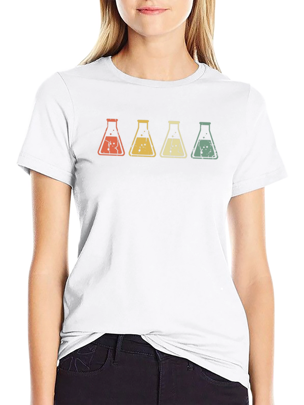Retro Science Flask T-Shirt - Cool Chemistry Tee