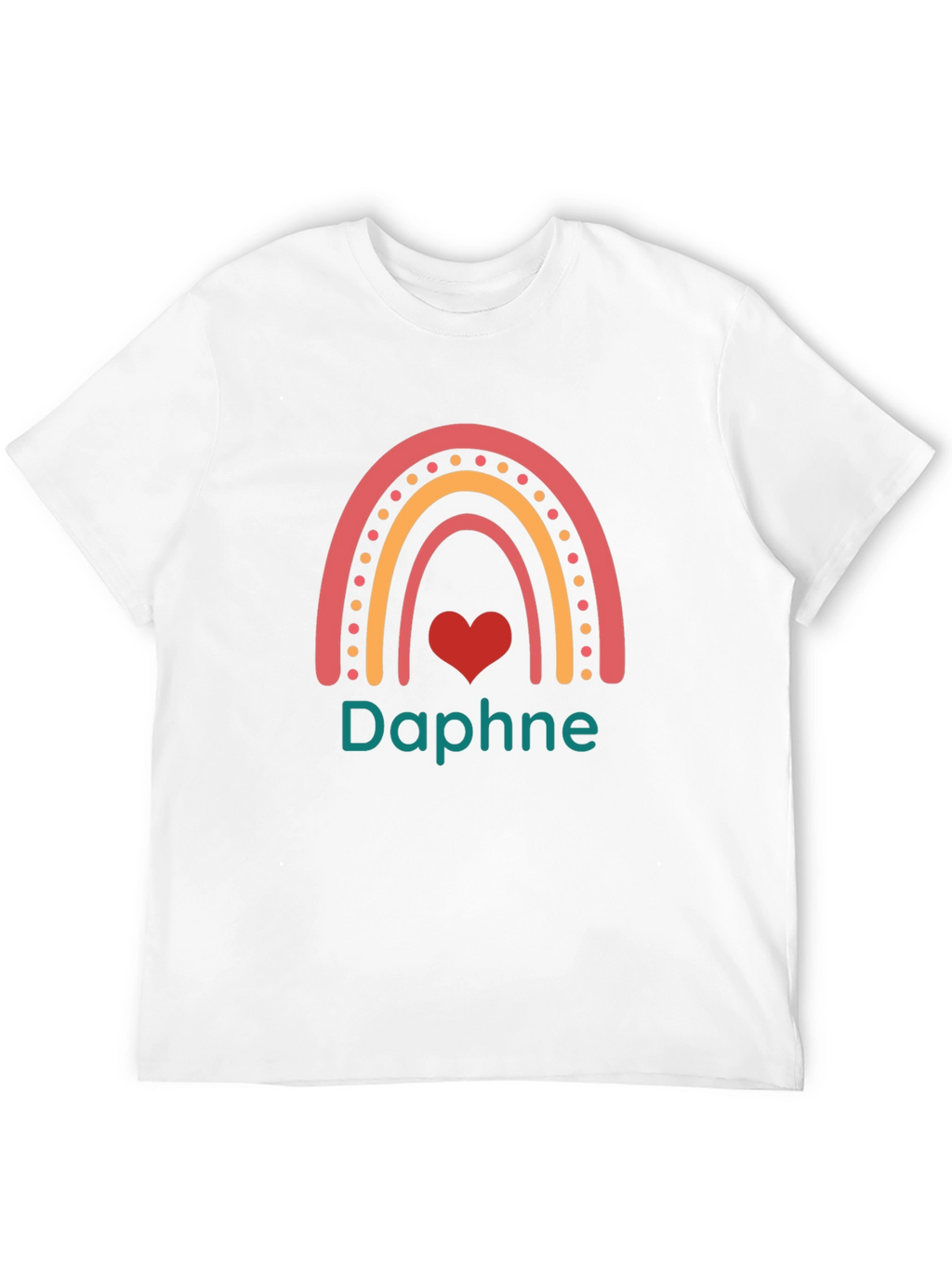 Personalized Rainbow Heart T-Shirt for Daphne