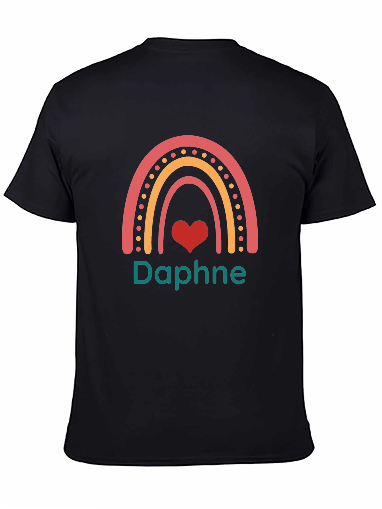 Personalized Rainbow Heart T-Shirt for Daphne