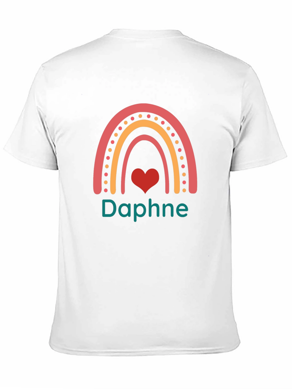 Personalized Rainbow Heart T-Shirt for Daphne