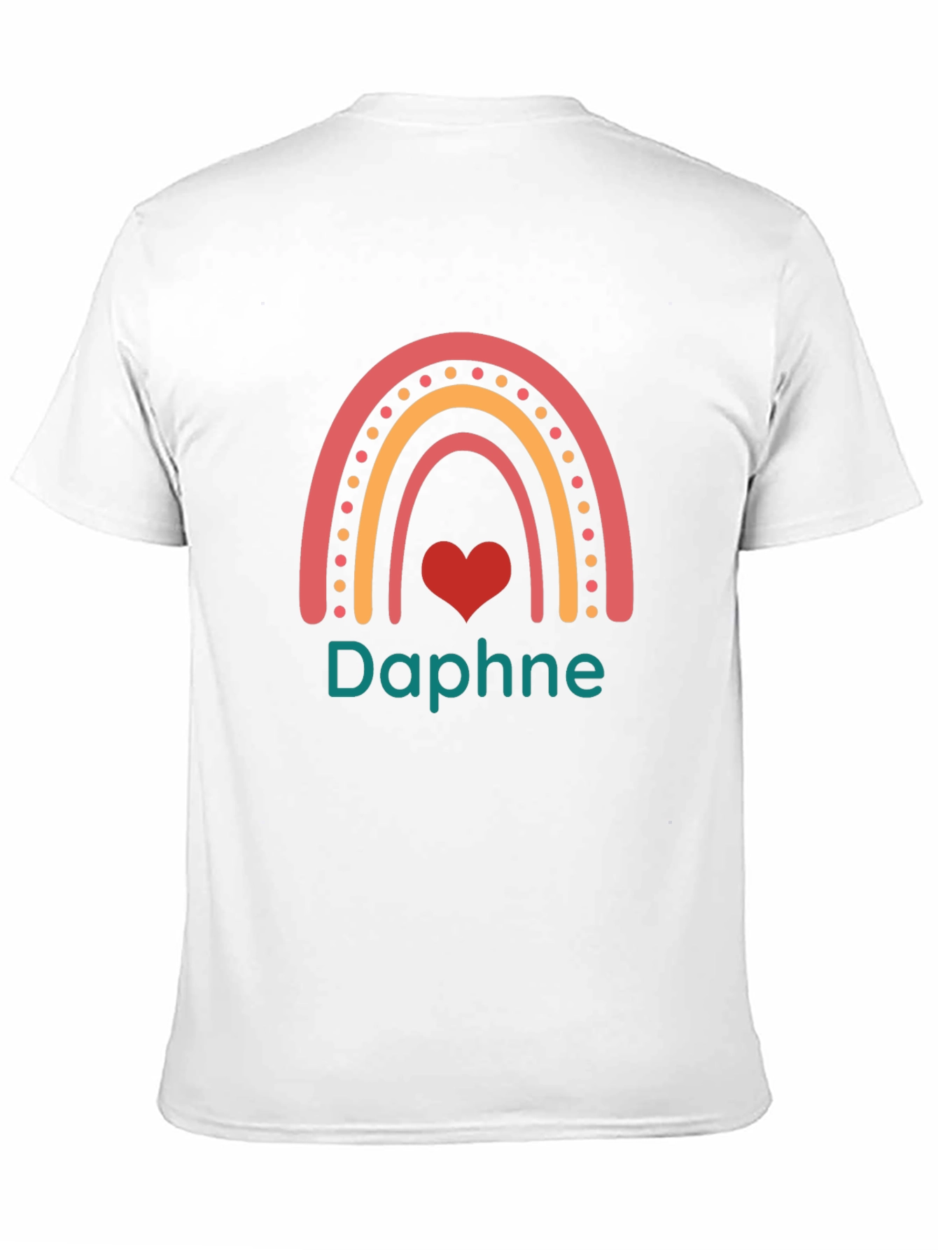Personalized Rainbow Heart T-Shirt for Daphne