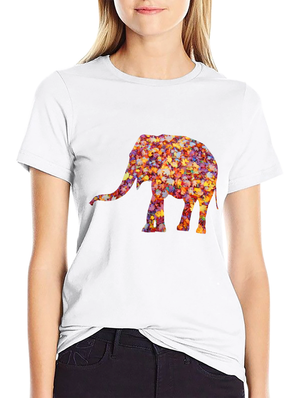 Leaf Elephant Graphic Tee - Unique Fall Design