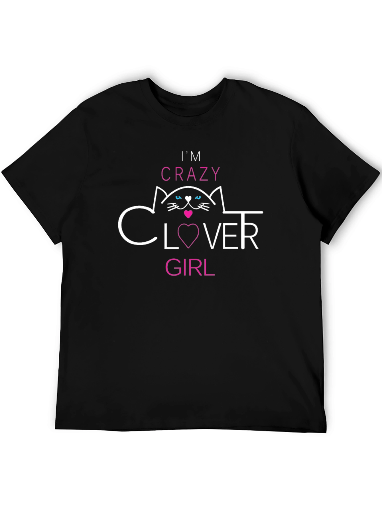 Crazy Clover Girl Cat T-Shirt
