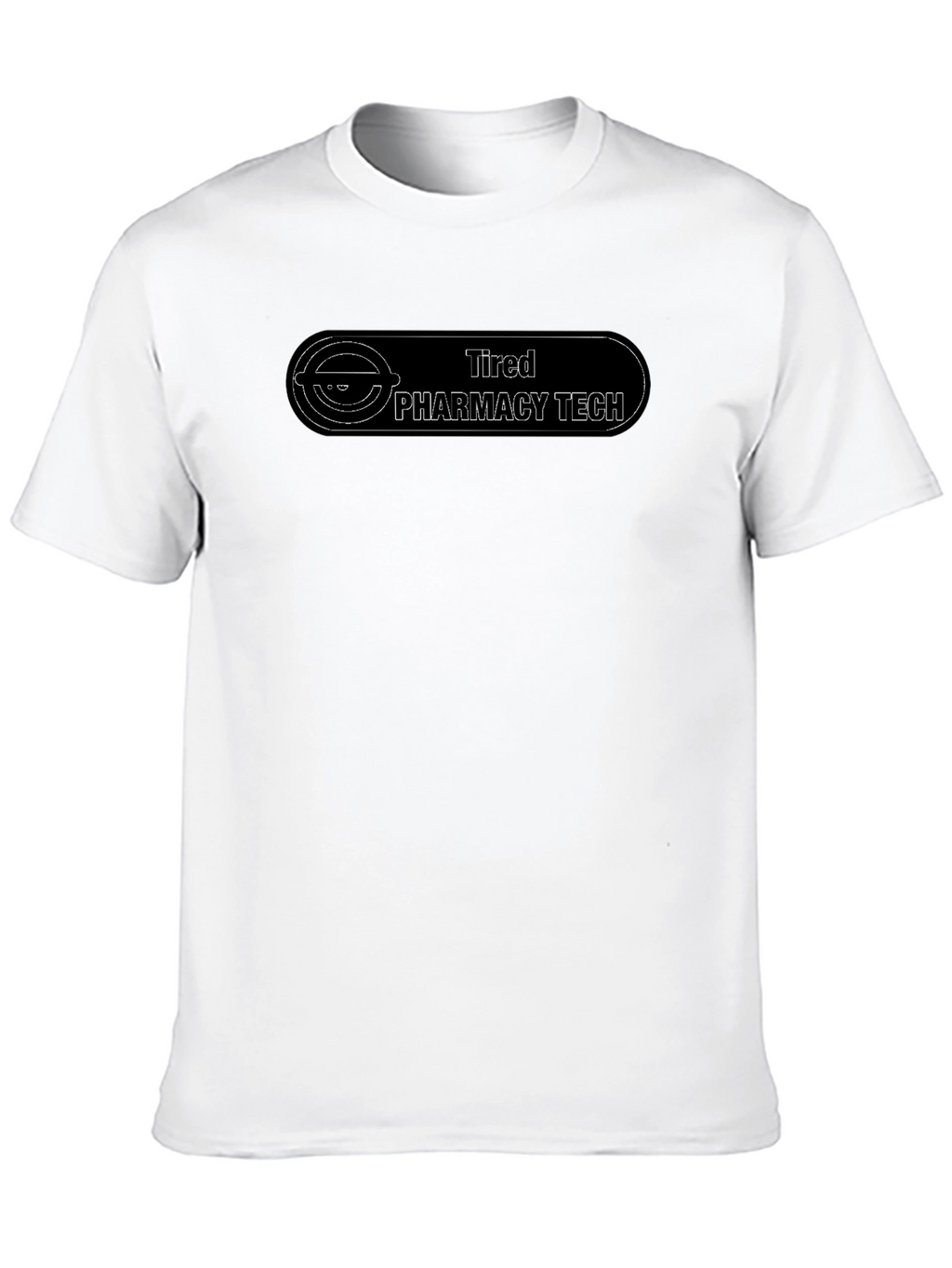Tired Pharmacy Tech Black T-Shirt