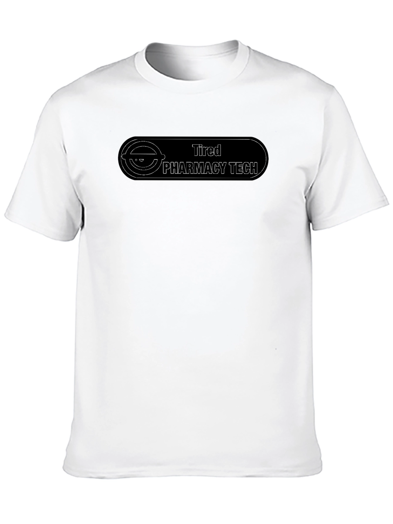 Tired Pharmacy Tech Black T-Shirt