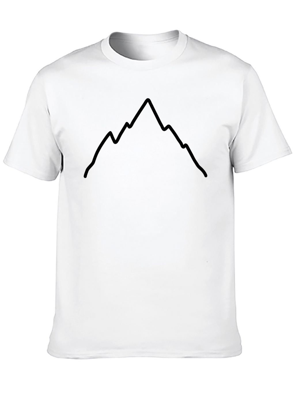 Mountain Graphic Tee - Black Cotton Crew Neck Shirt
