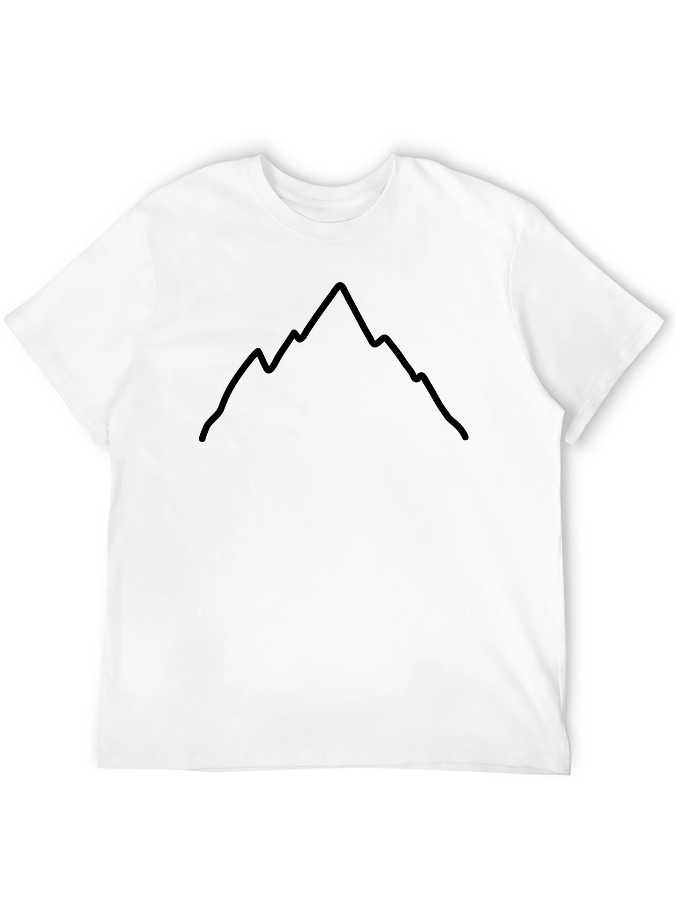 Mountain Graphic Tee - Black Cotton Crew Neck Shirt