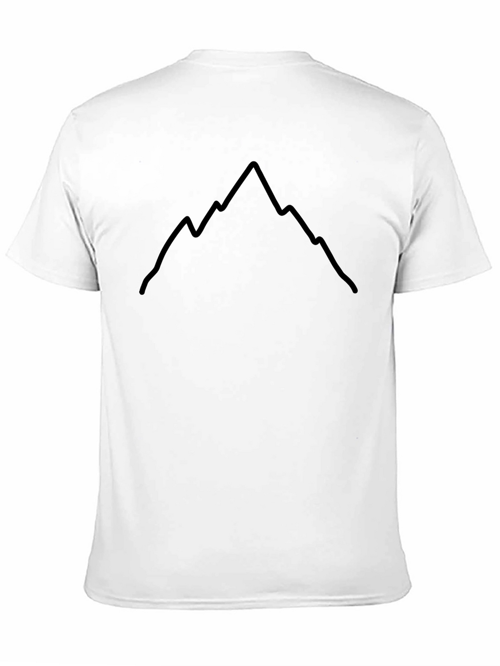 Mountain Graphic Tee - Black Cotton Crew Neck Shirt