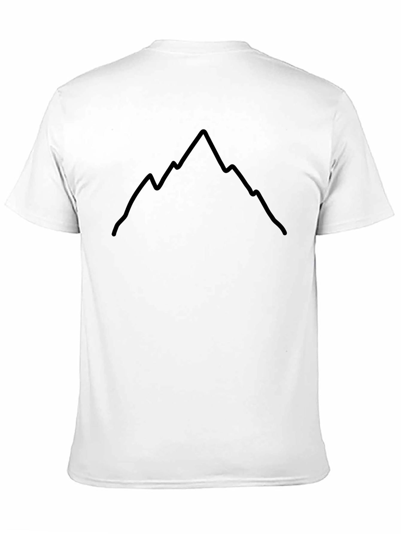Mountain Graphic Tee - Black Cotton Crew Neck Shirt