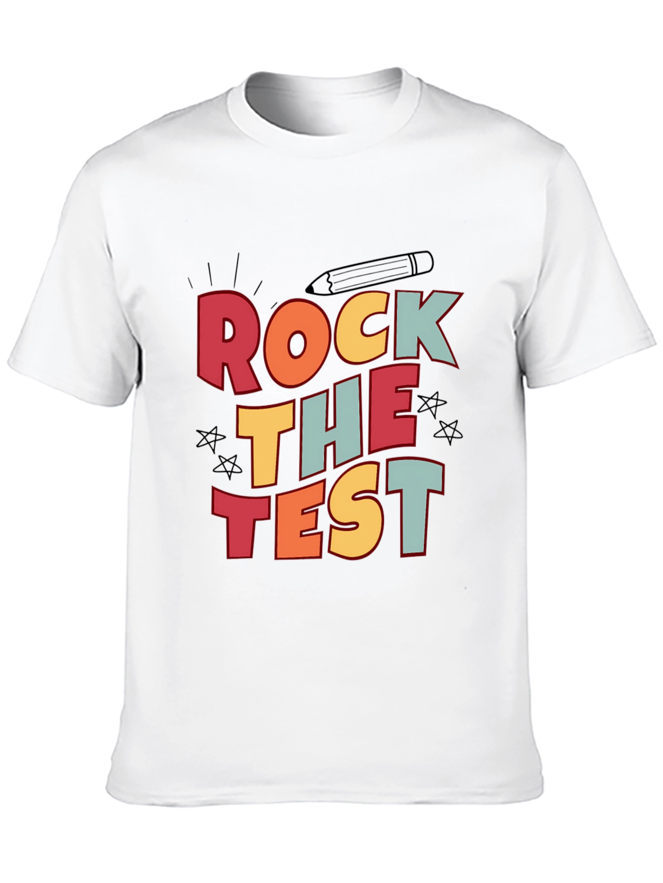 Rock the Test Graphic Tee - Black Cotton T-Shirt