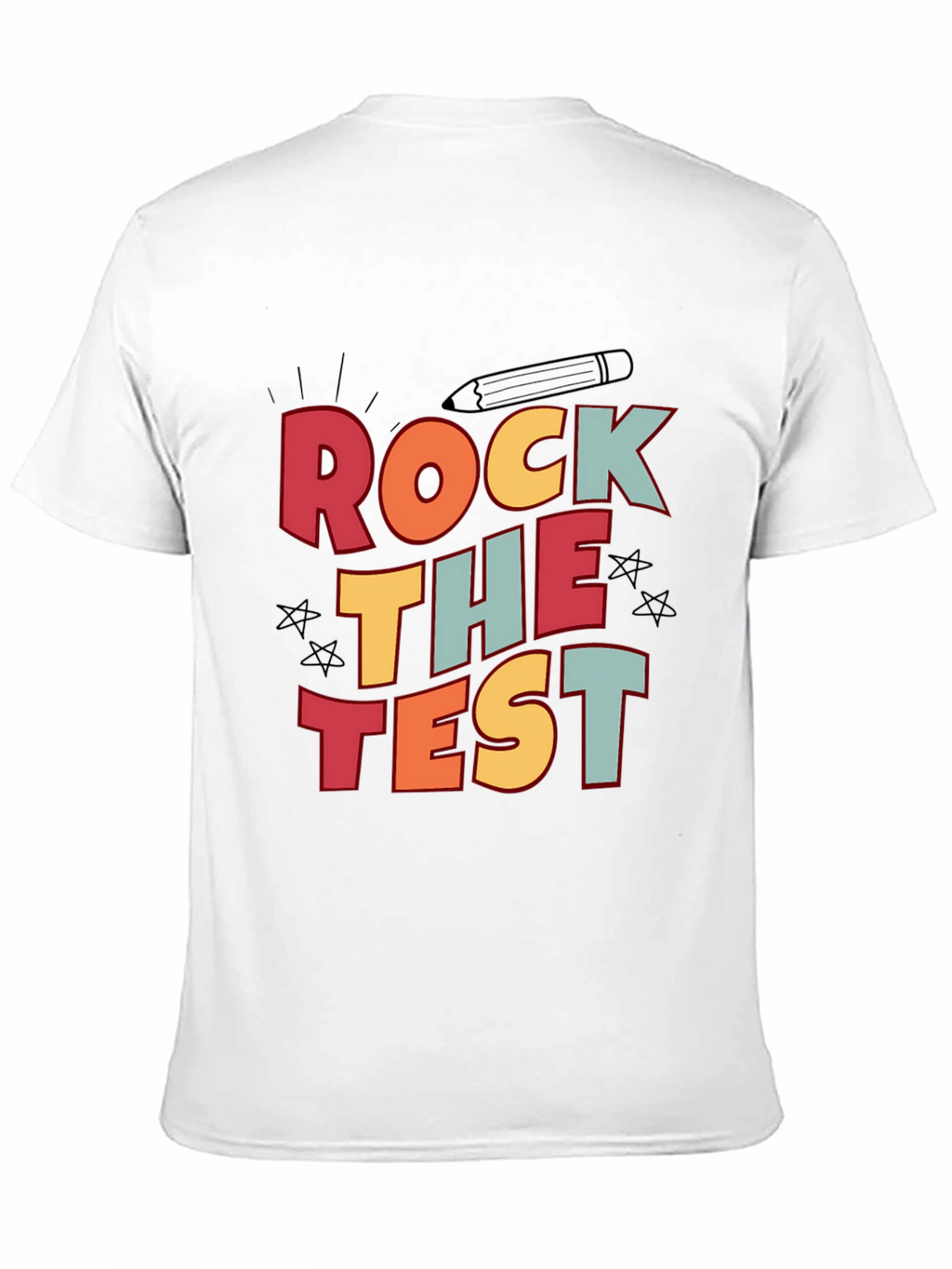 Rock the Test Graphic Tee - Black Cotton T-Shirt