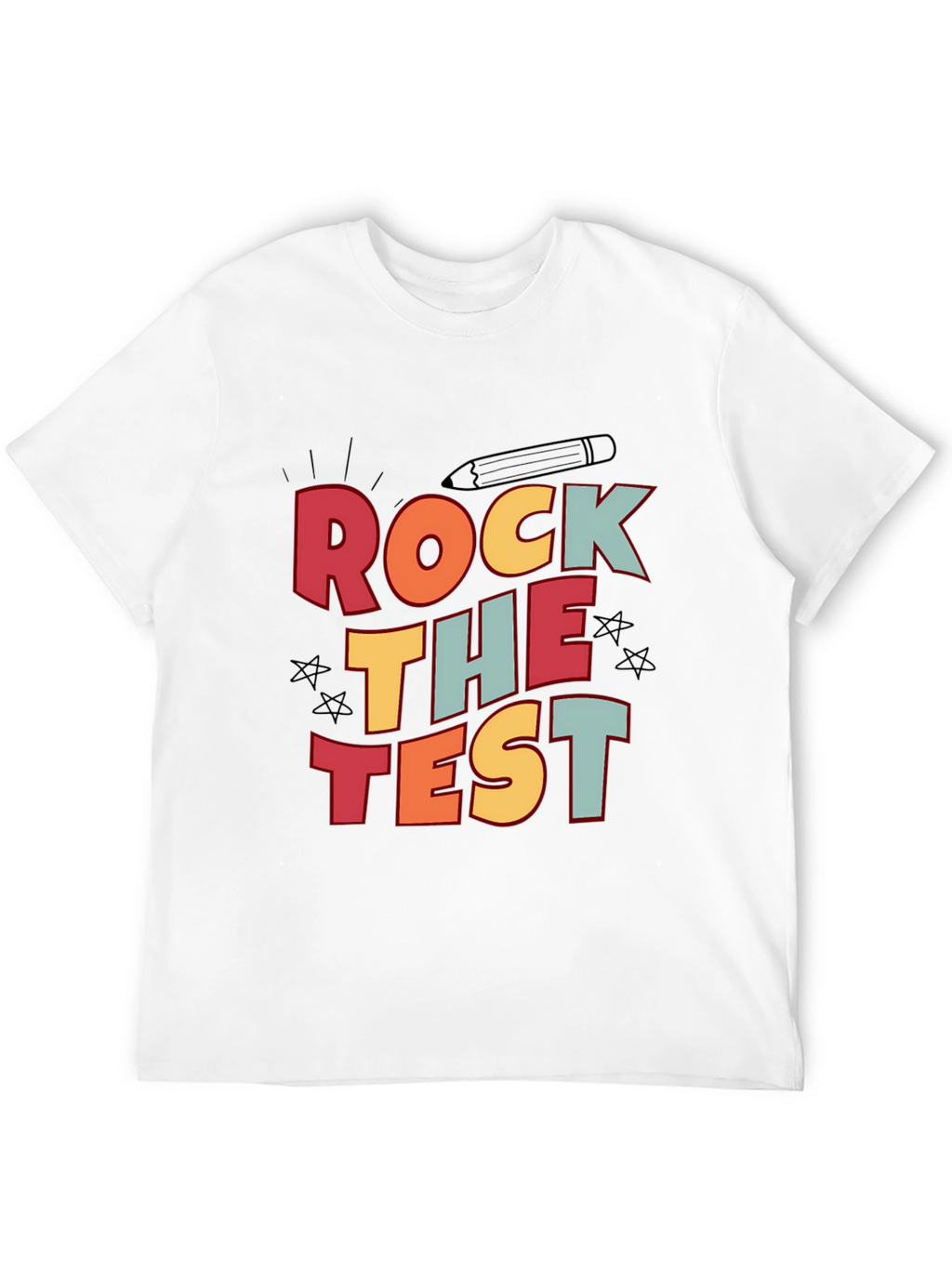 Rock the Test Graphic Tee - Black Cotton T-Shirt