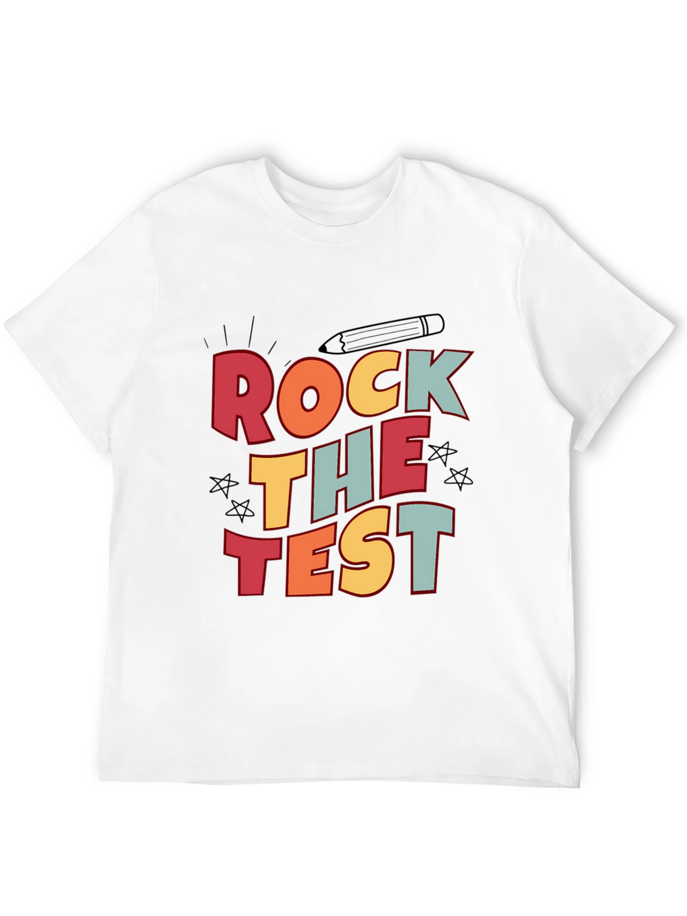 Rock the Test Graphic Tee - Black Cotton T-Shirt