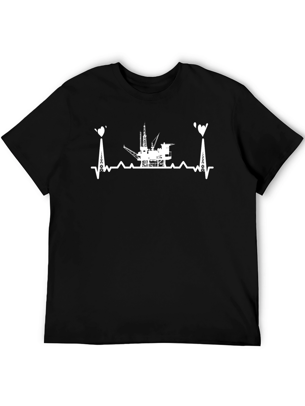 Oil Rig Heartbeat T-Shirt