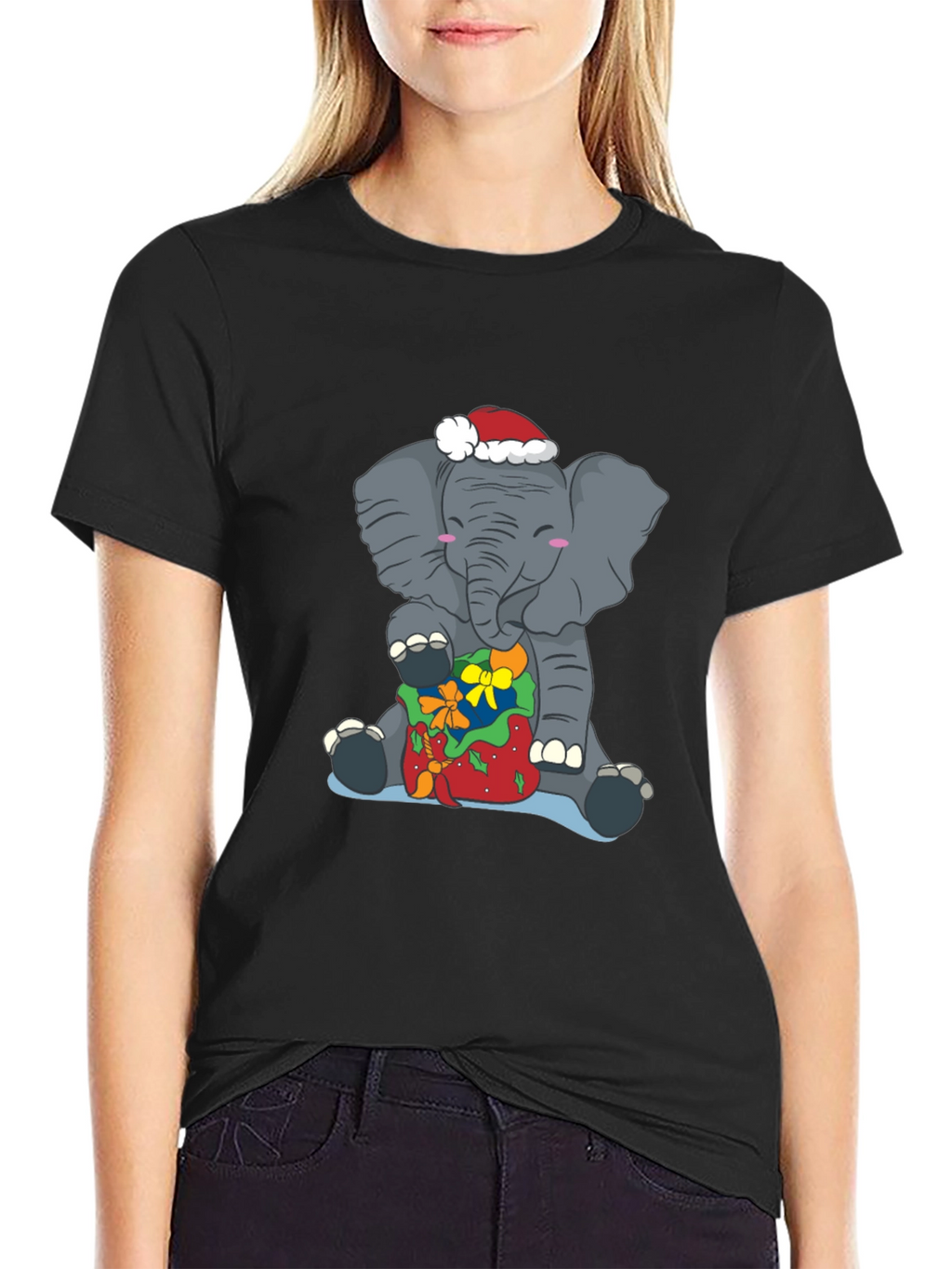 Elephant Christmas T-Shirt - Holiday Gift Tee
