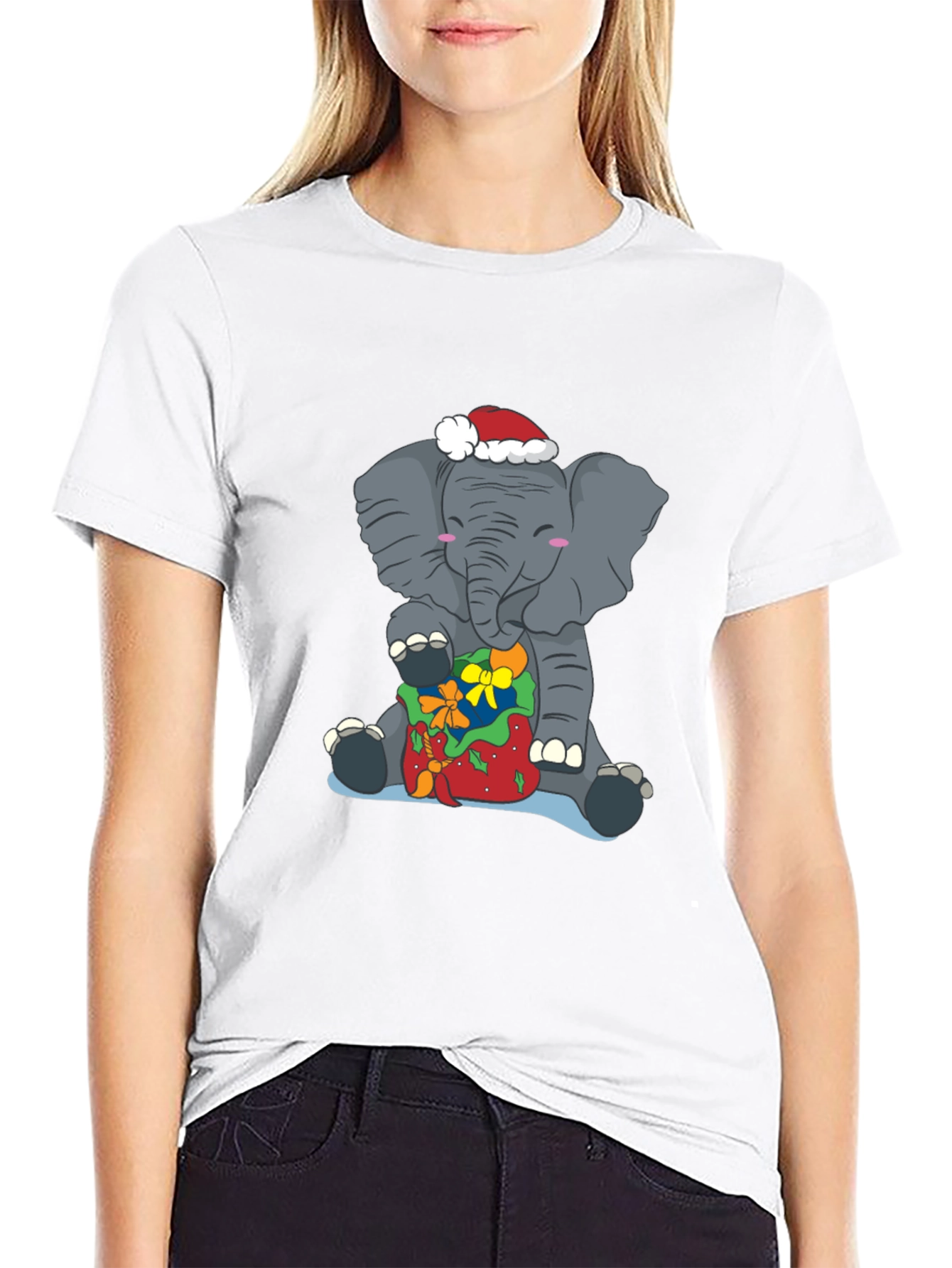Elephant Christmas T-Shirt - Holiday Gift Tee