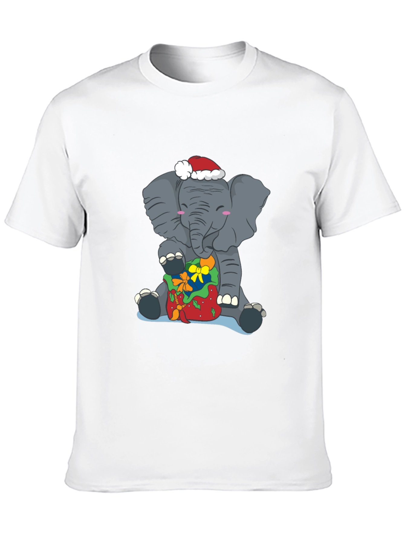 Elephant Christmas T-Shirt - Holiday Gift Tee