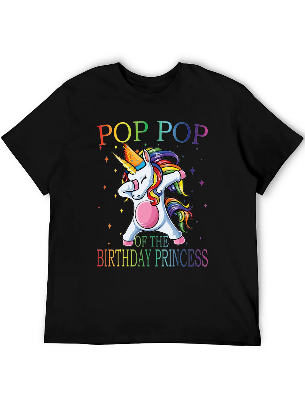 Pop Pop Birthday Princess Unicorn T-Shirt