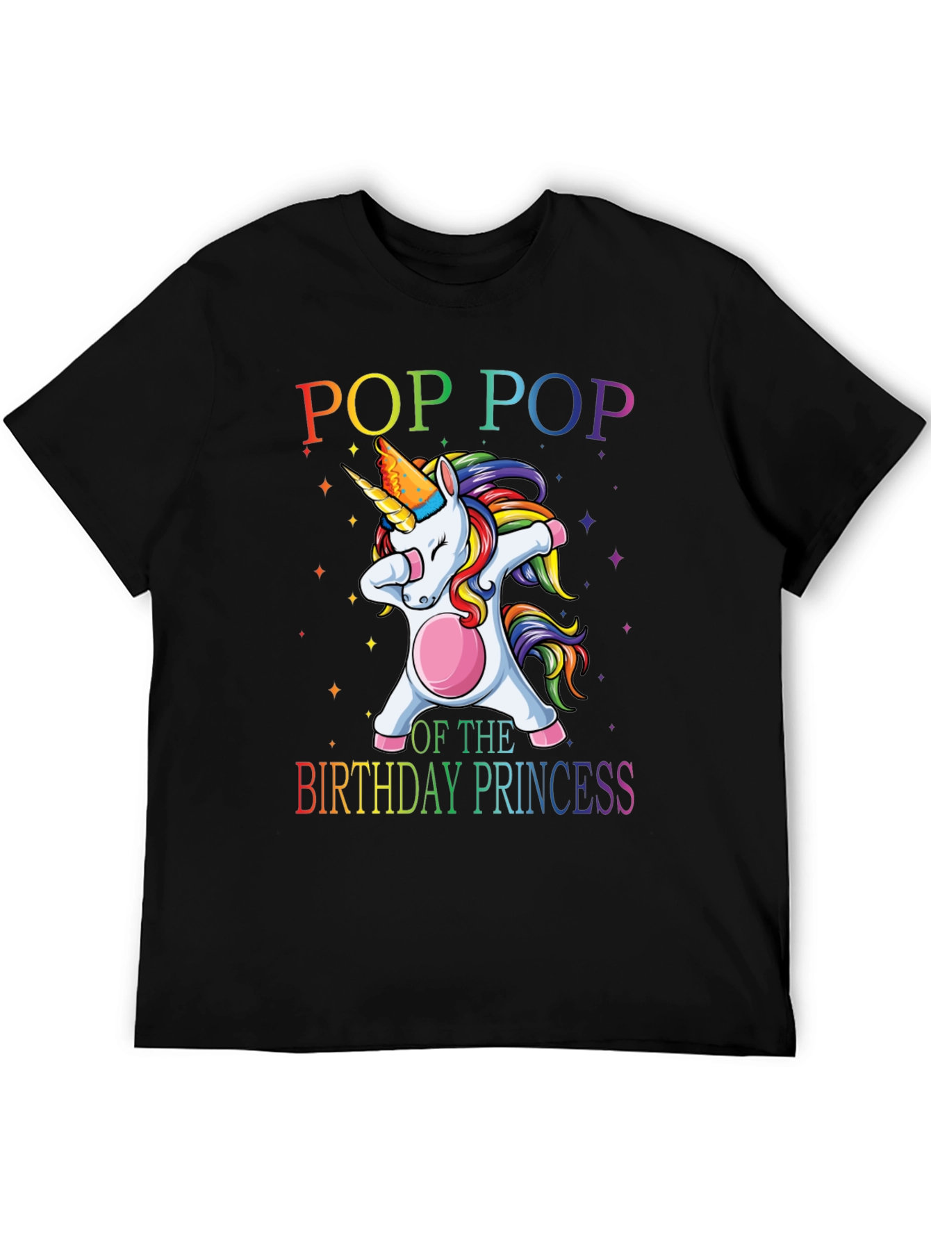 Pop Pop Birthday Princess Unicorn T-Shirt