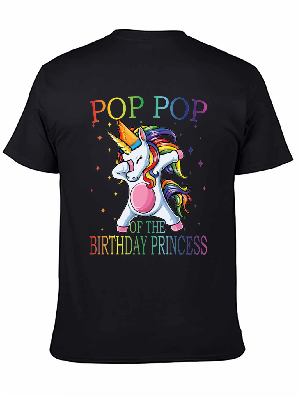 Pop Pop Birthday Princess Unicorn T-Shirt