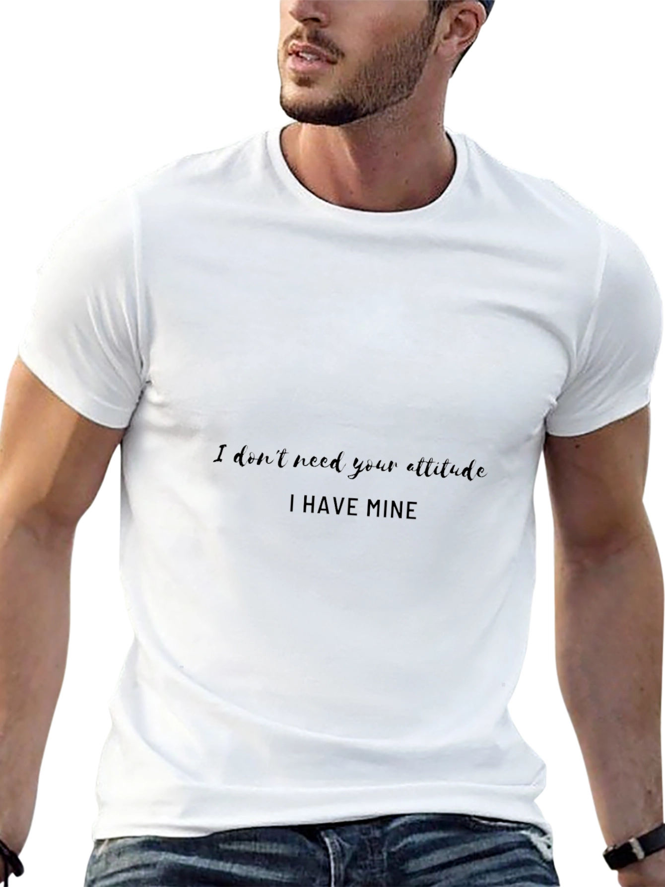 Attitude Graphic Tee - Sarcastic Black T-Shirt