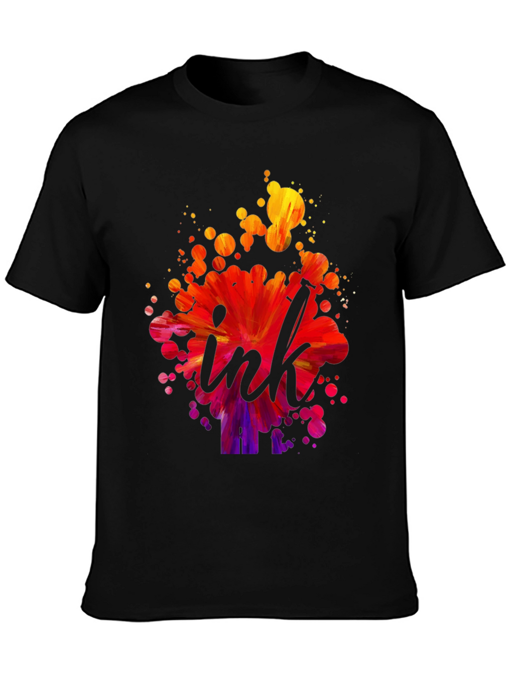 Ink Splash Graphic Tee - Artistic Design T-Shirt
