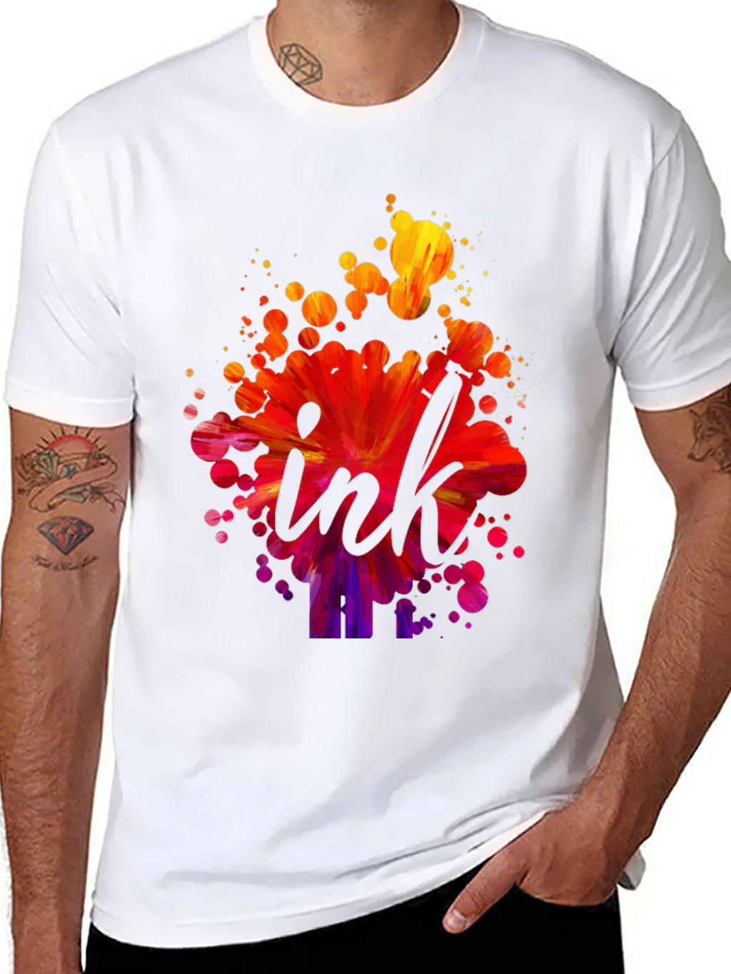 Ink Splash Graphic Tee - Artistic Design T-Shirt