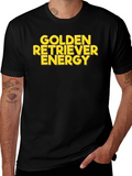Golden Retriever Energy Black T-Shirt