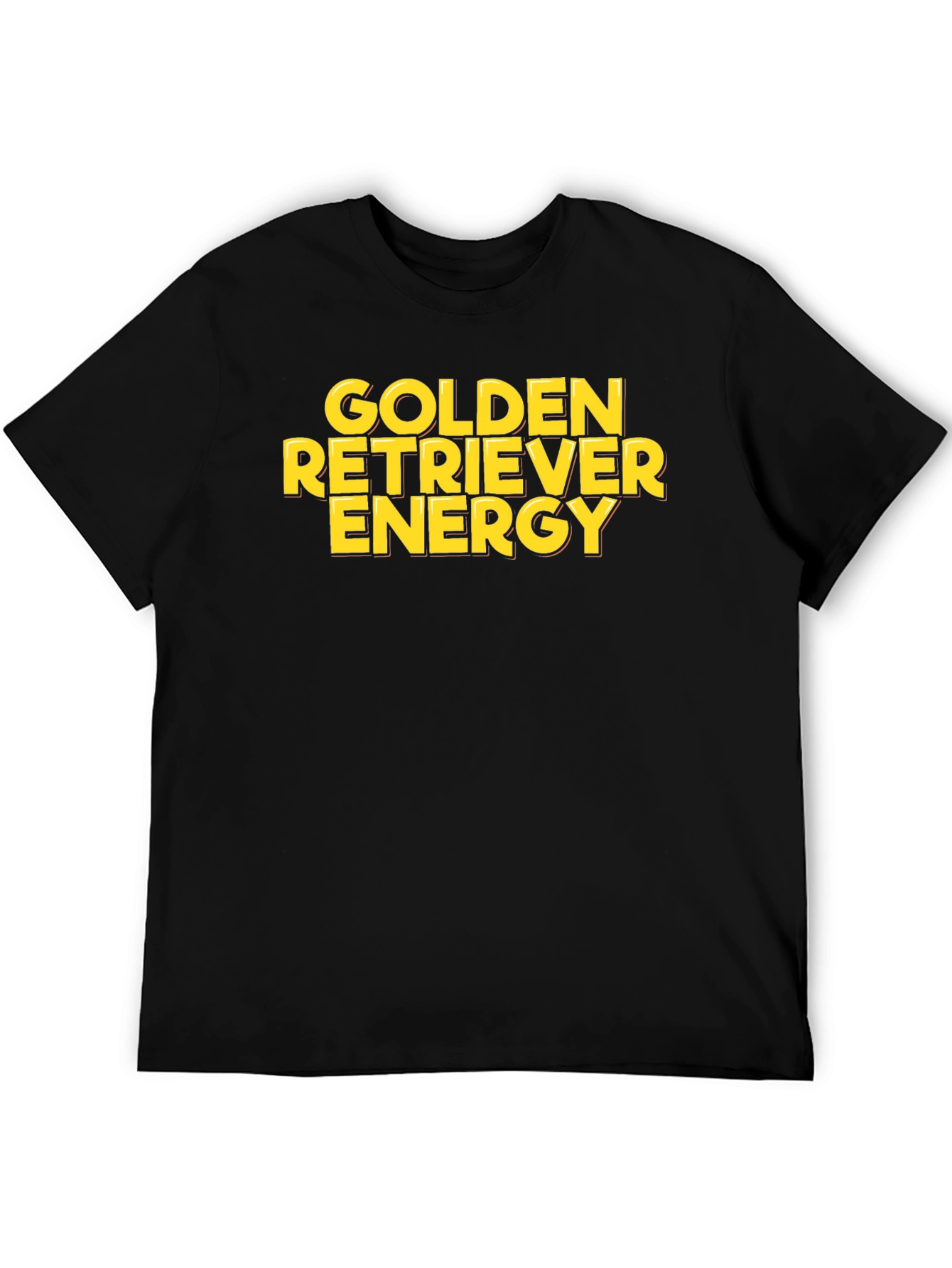 Golden Retriever Energy Black T-Shirt
