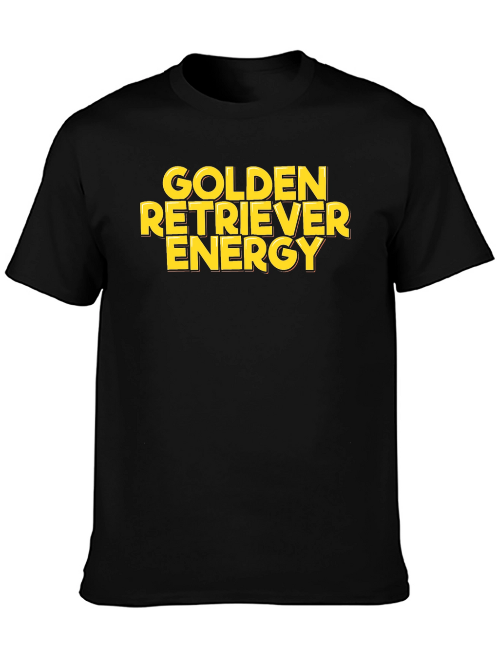 Golden Retriever Energy Black T-Shirt