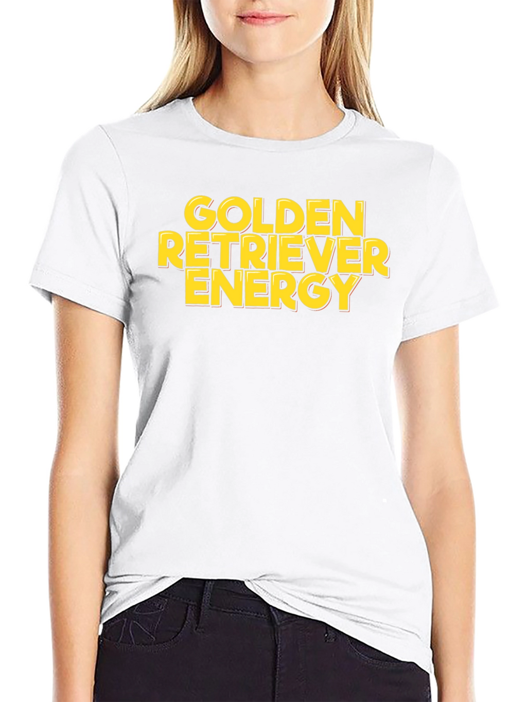Golden Retriever Energy Black T-Shirt