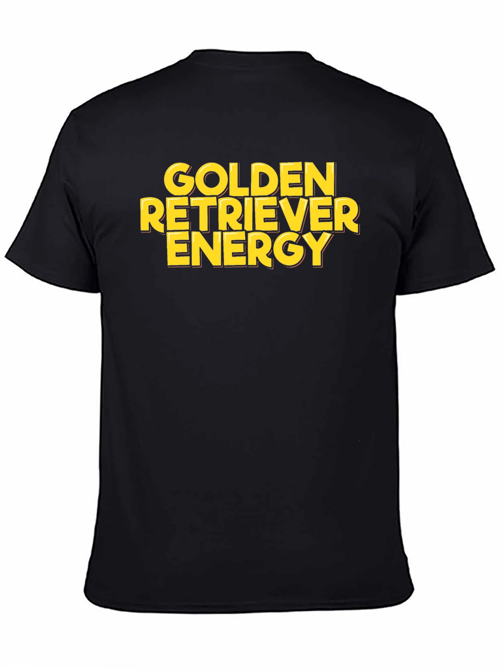 Golden Retriever Energy Black T-Shirt