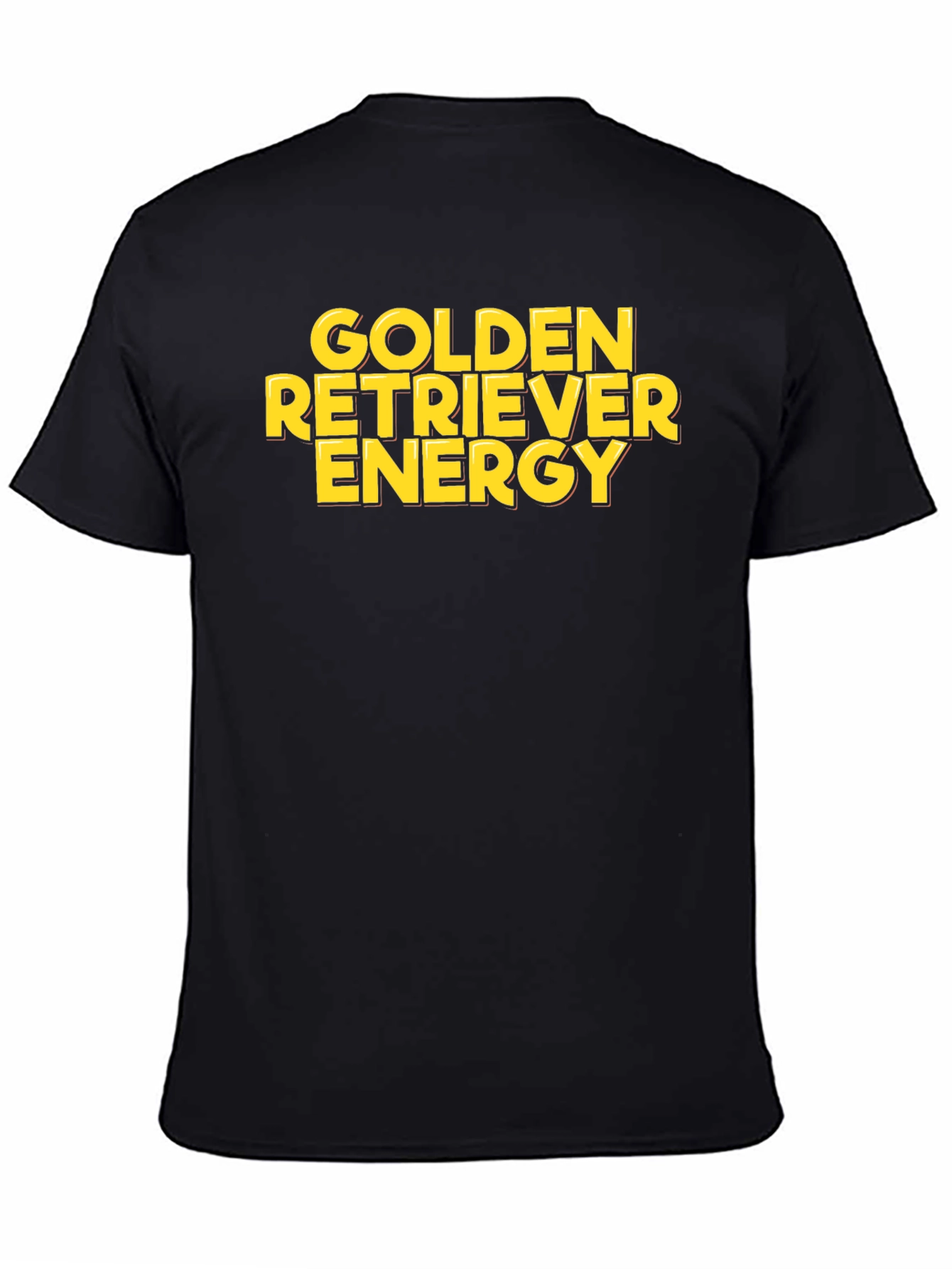 Golden Retriever Energy Black T-Shirt