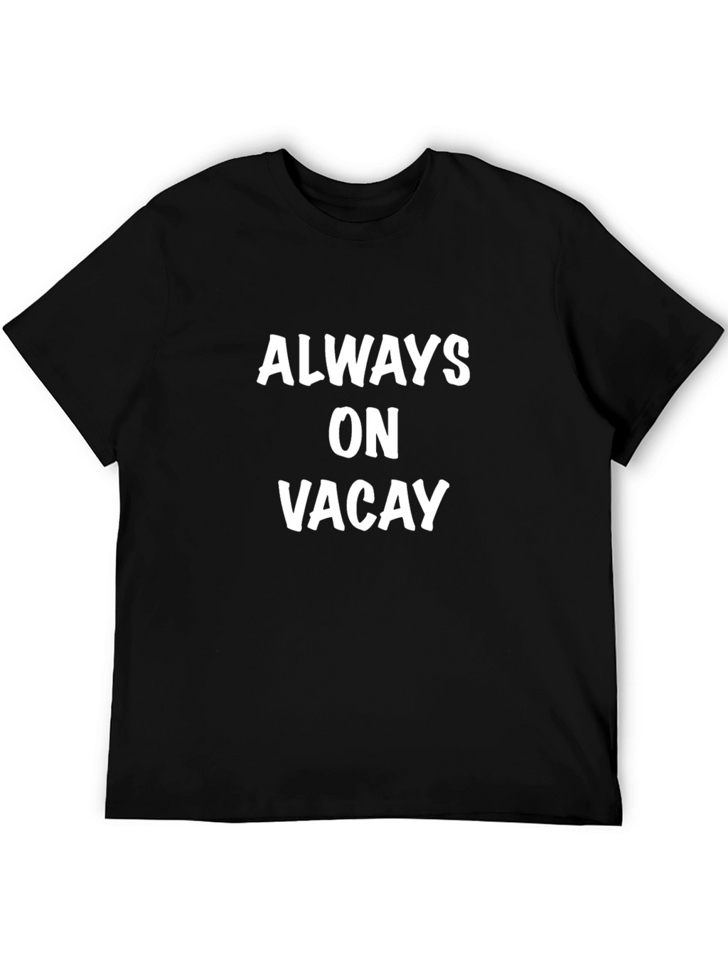 Always On Vacay Black Graphic T-Shirt