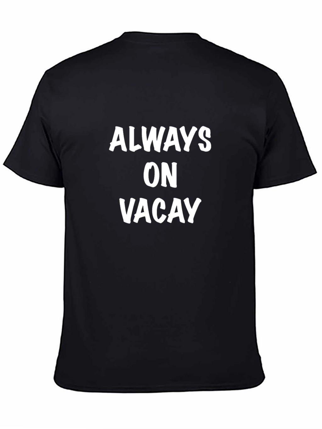 Always On Vacay Black Graphic T-Shirt