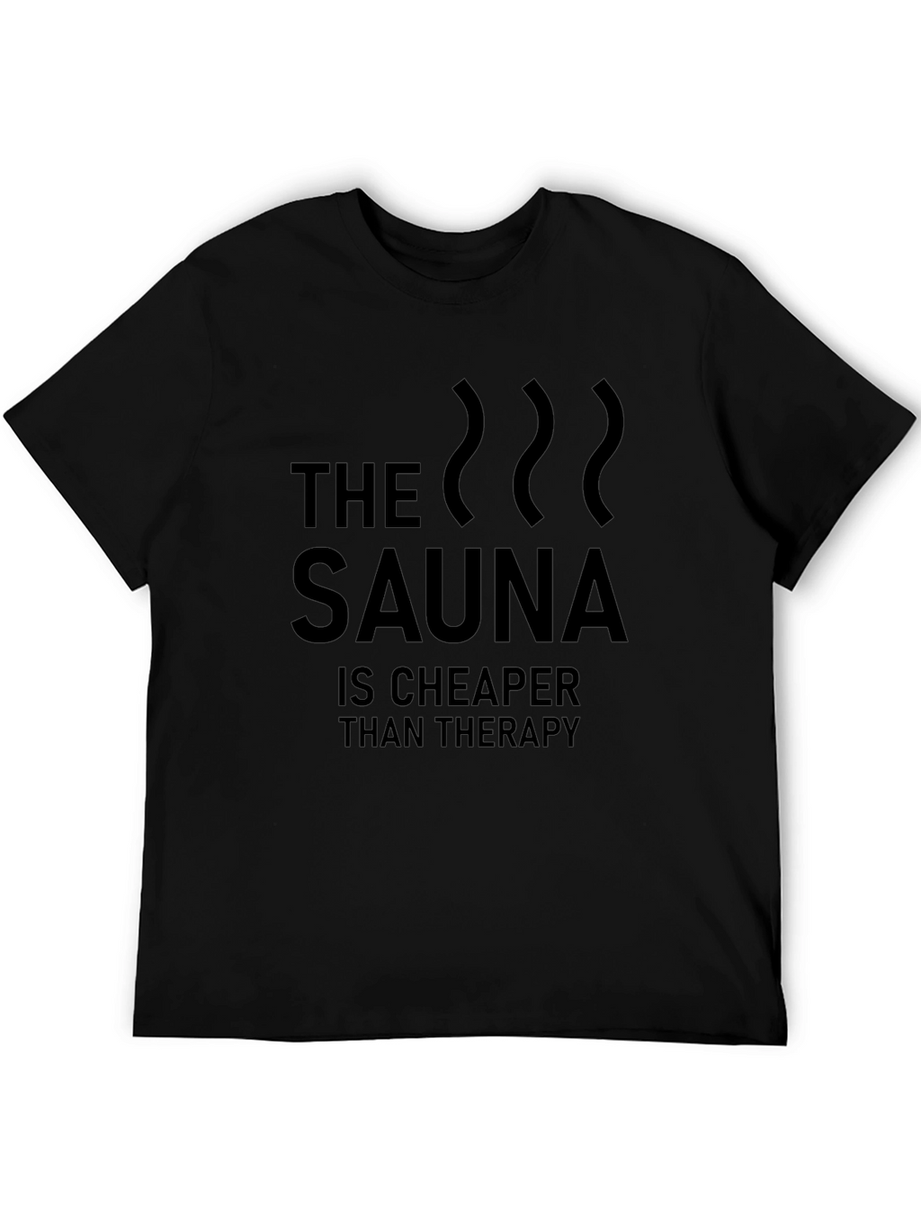 Sauna Therapy Humor Black T-Shirt