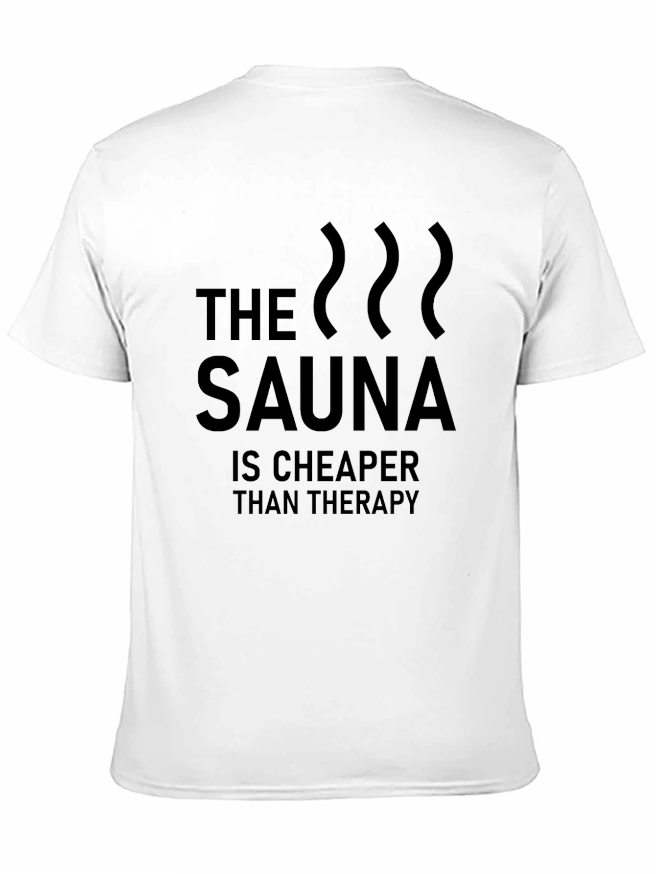 Sauna Therapy Humor Black T-Shirt