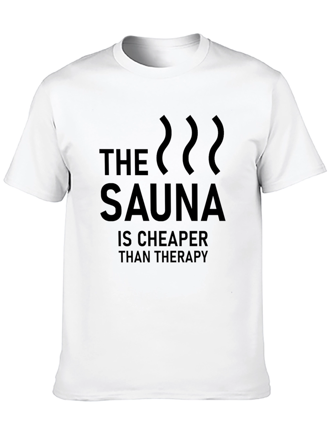 Sauna Therapy Humor Black T-Shirt