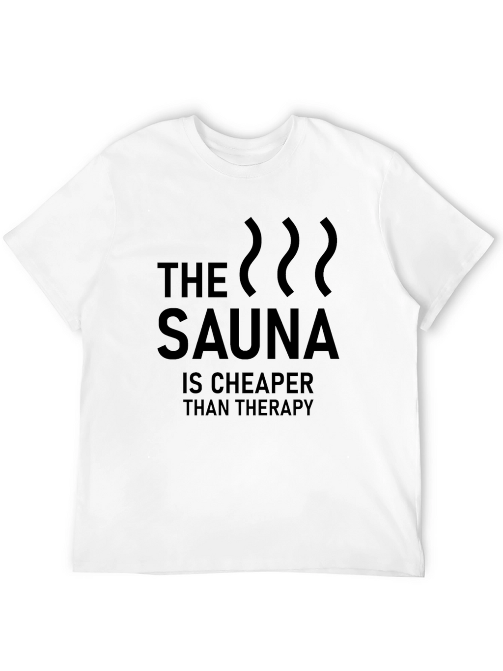 Sauna Therapy Humor Black T-Shirt