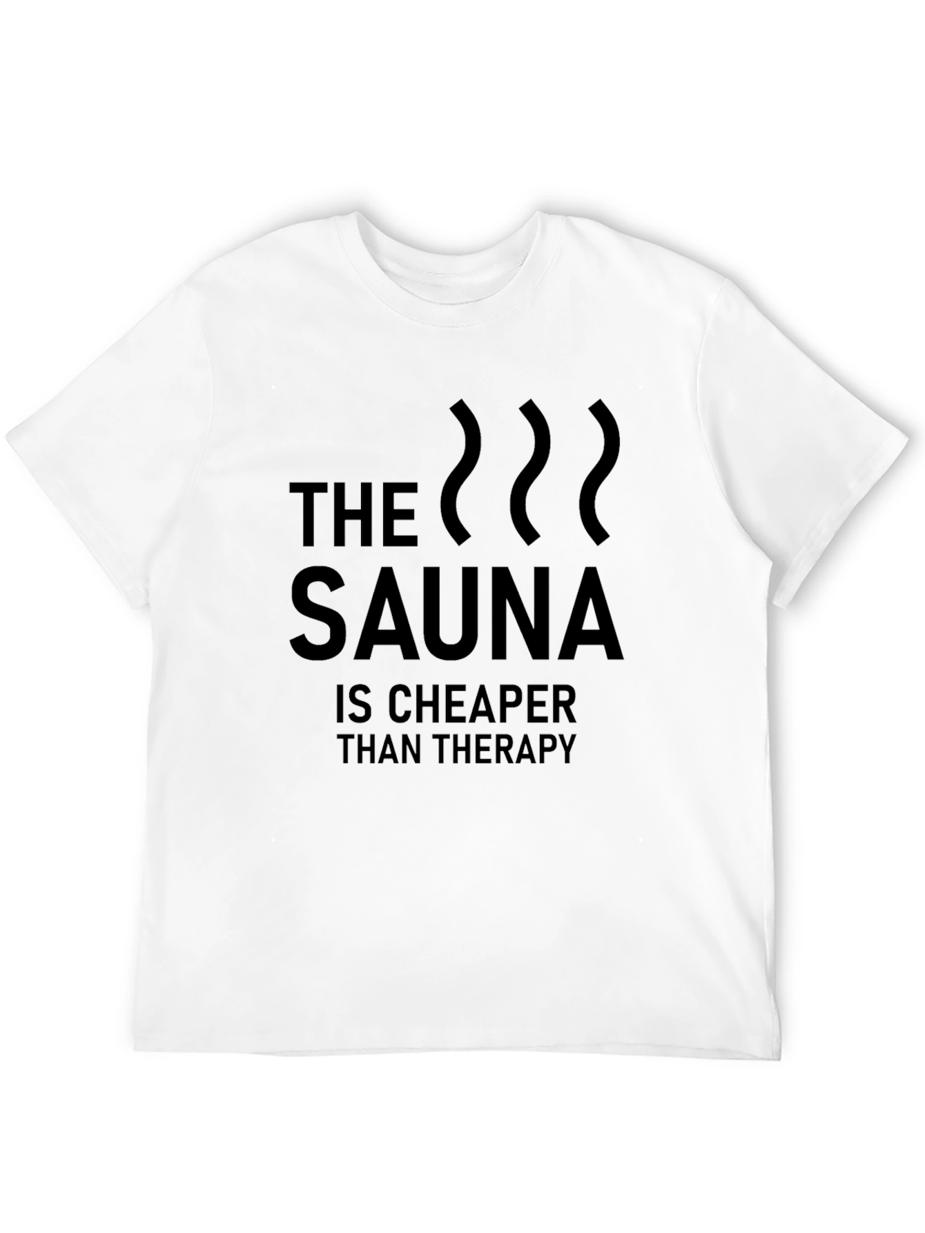 Sauna Therapy Humor Black T-Shirt