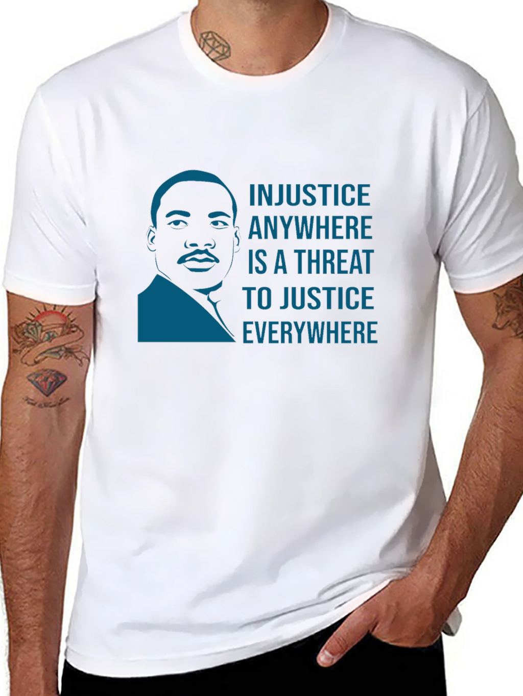 MLK Jr. Injustice Quote Graphic Tee