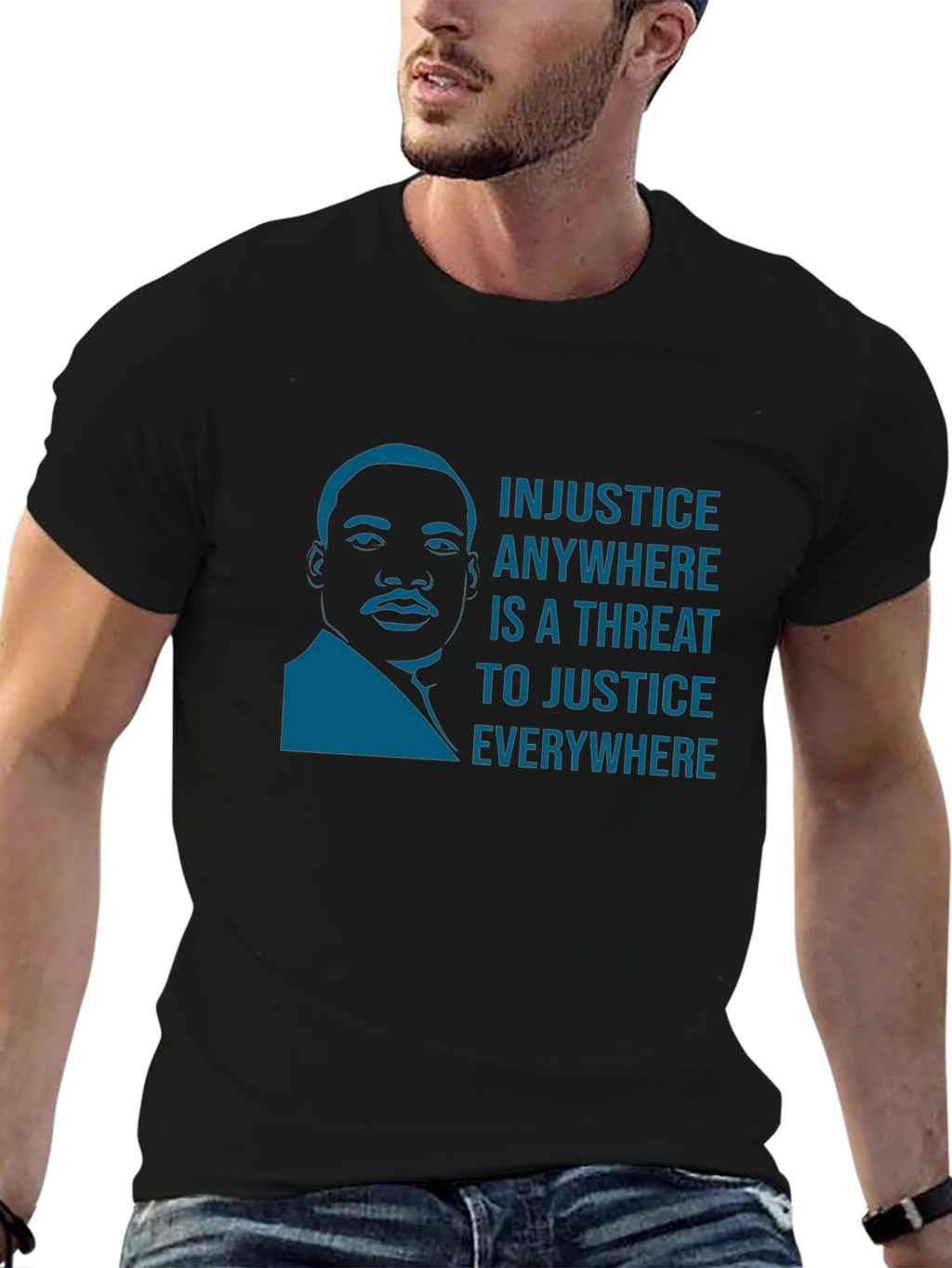MLK Jr. Injustice Quote Graphic Tee