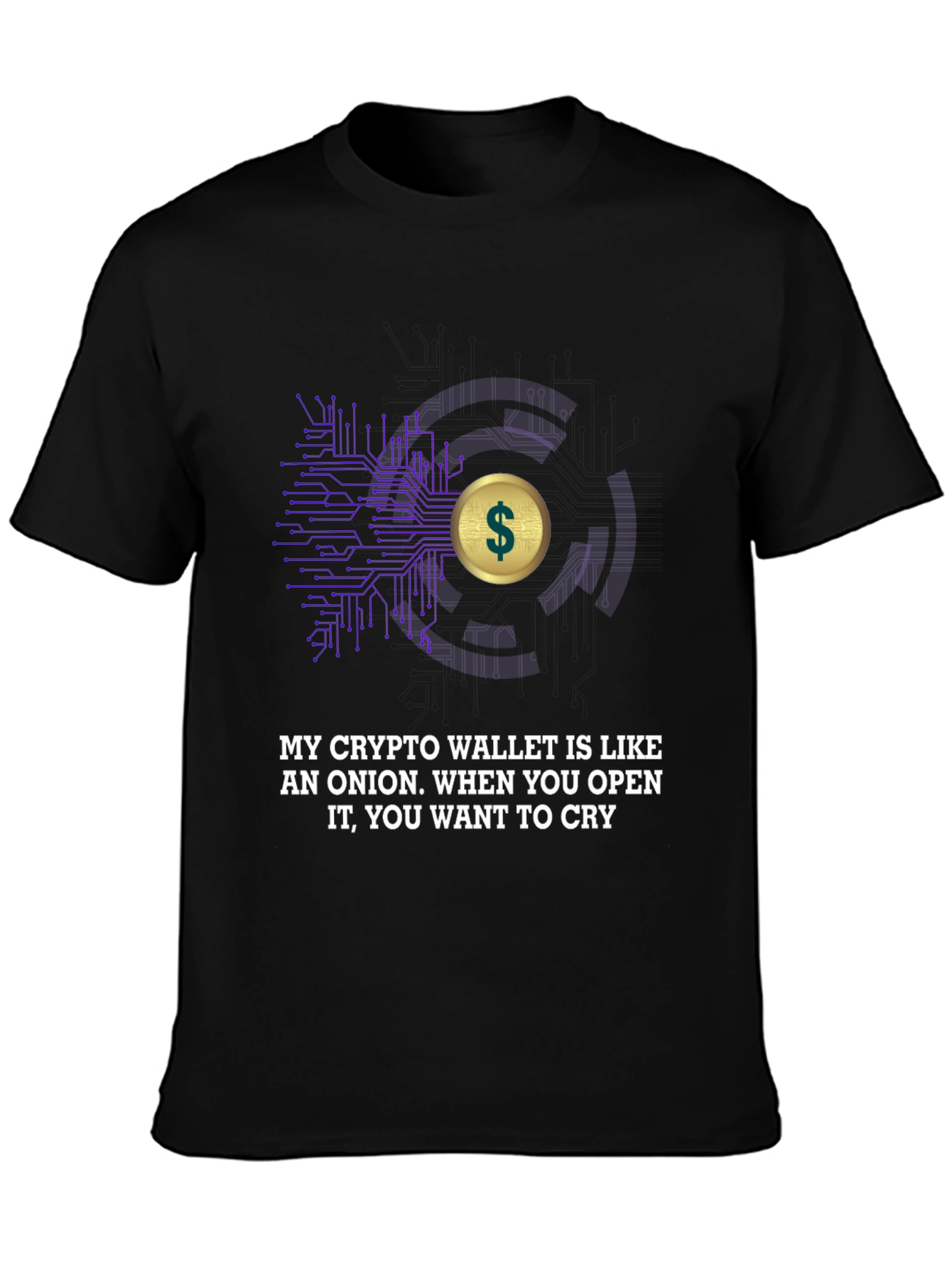 Crypto Wallet T-Shirt - Onion Humor Tee