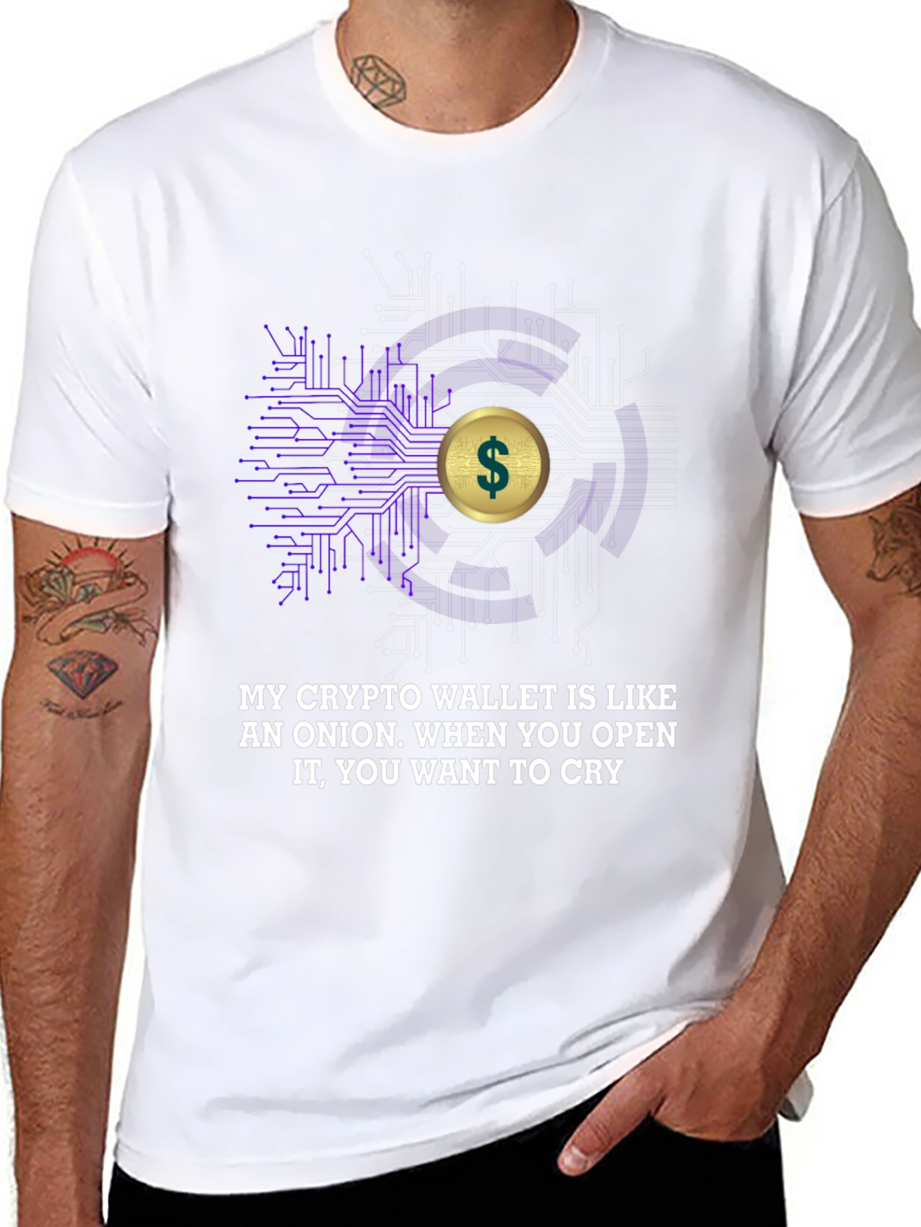 Crypto Wallet T-Shirt - Onion Humor Tee