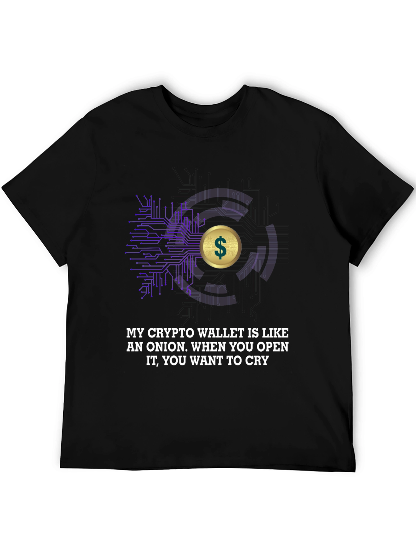 Crypto Wallet T-Shirt - Onion Humor Tee