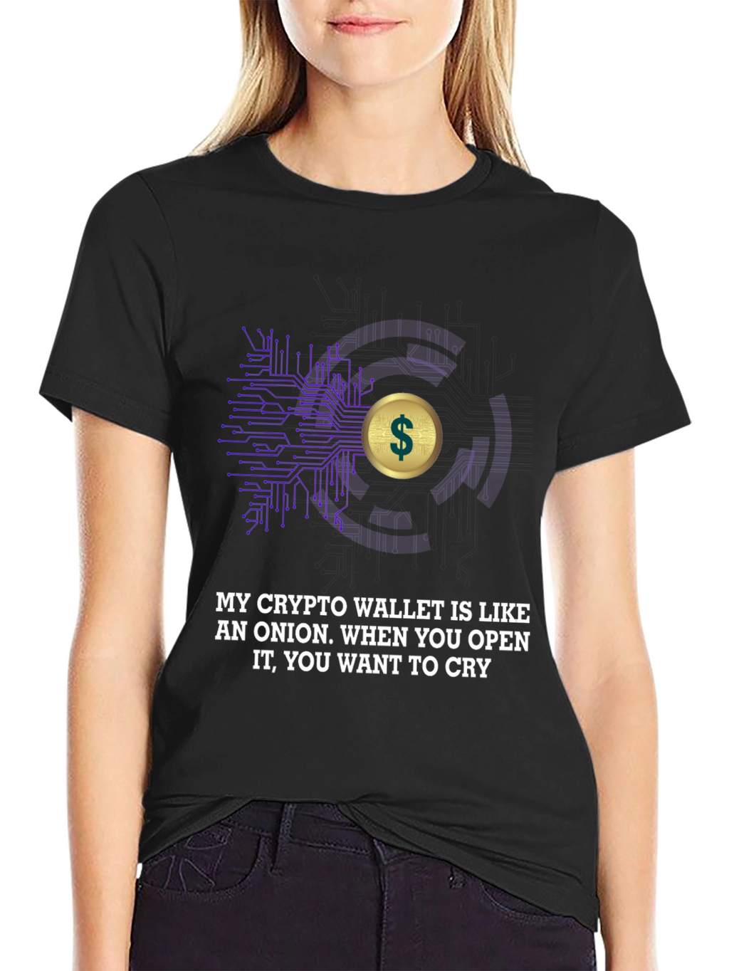 Crypto Wallet T-Shirt - Onion Humor Tee
