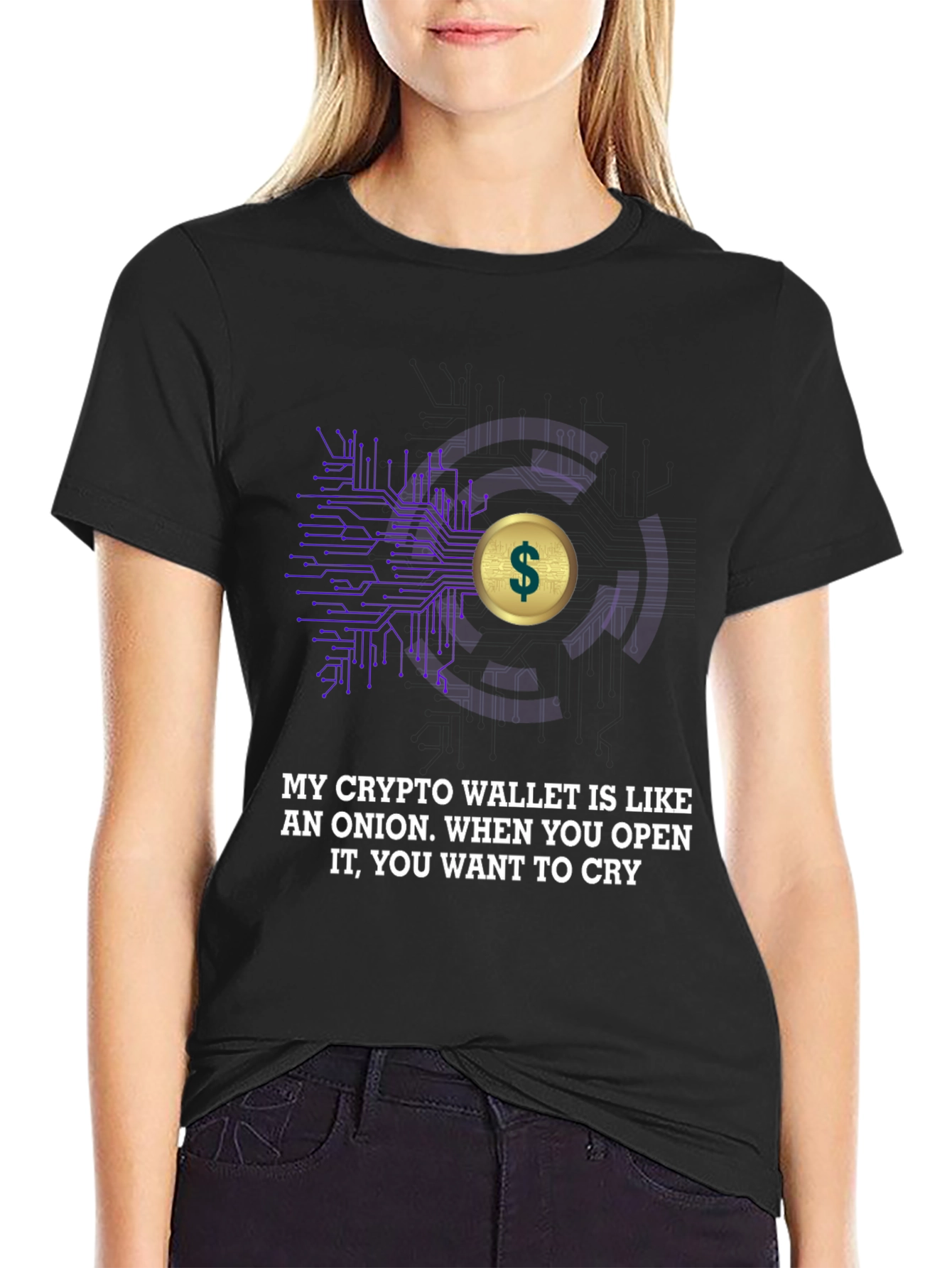 Crypto Wallet T-Shirt - Onion Humor Tee