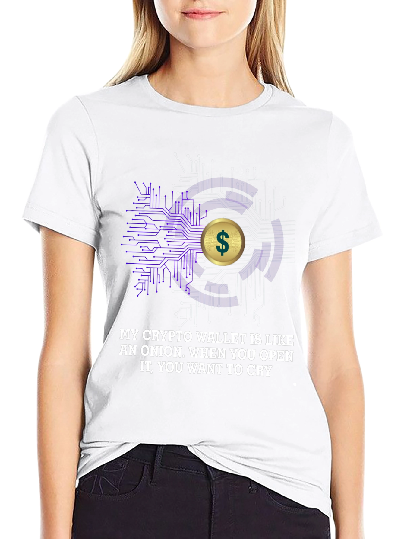 Crypto Wallet T-Shirt - Onion Humor Tee