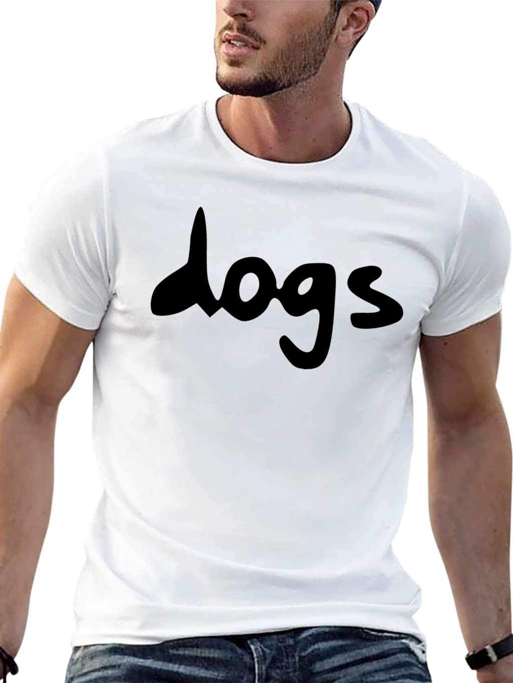 Dogs Black Graphic Tee - Casual Style