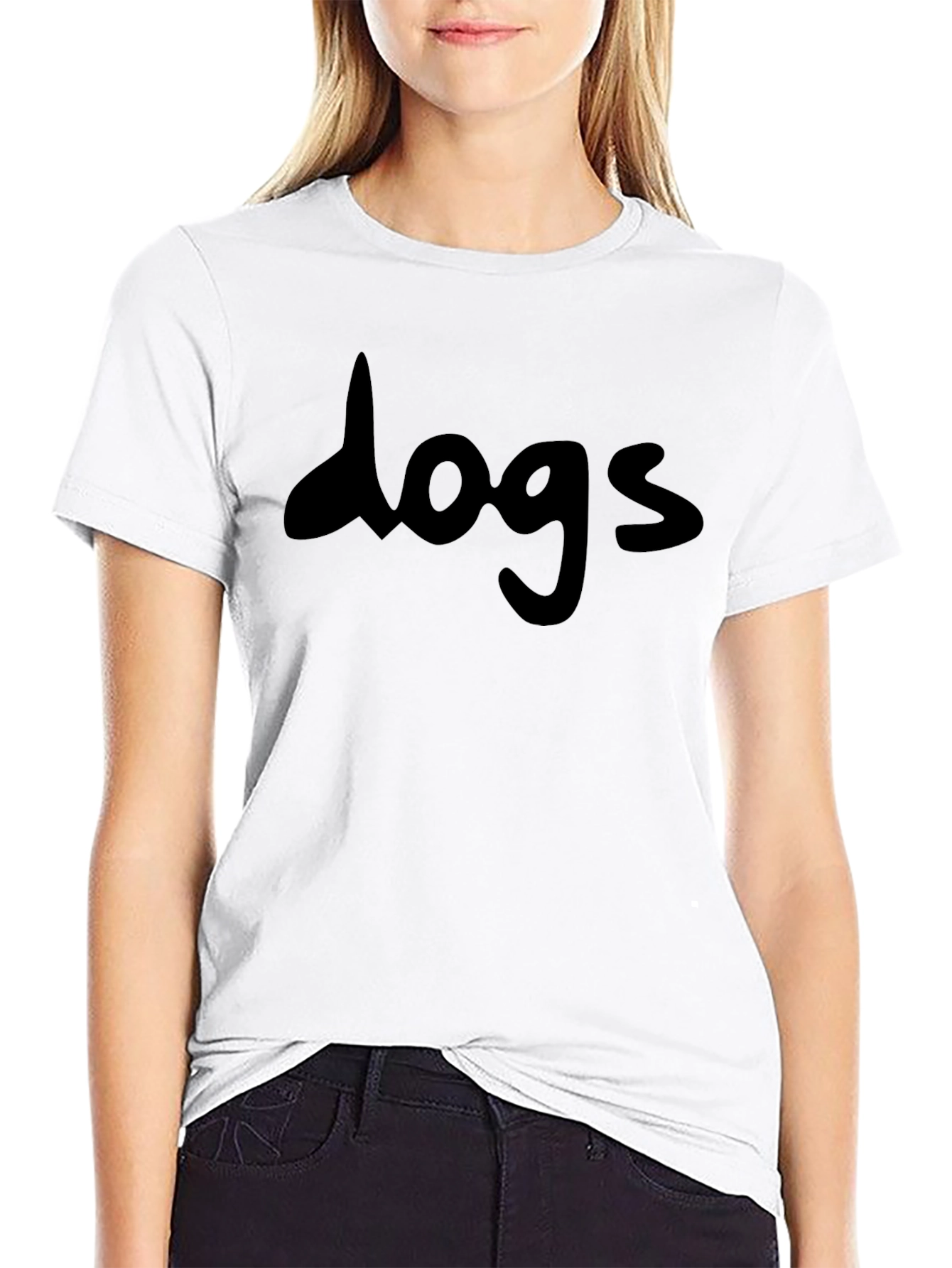 Dogs Black Graphic Tee - Casual Style